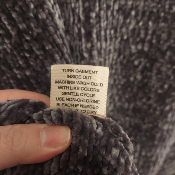 Philosophy Anthropologie Soft Fuzzy Long Sleeve Pullover Sweater Shirt Top Gray - Picture 9 of 9